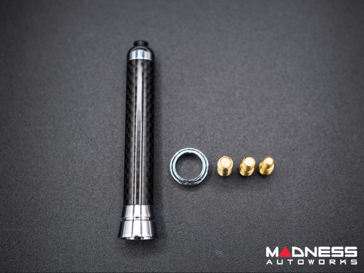 smart fortwo Antenna Black Carbon Fiber Mast w/ Chrome Base Telescopic